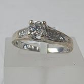 LADIES 18CT DIAMOND RING 2.7GMS Ring Size M / 6.5 US